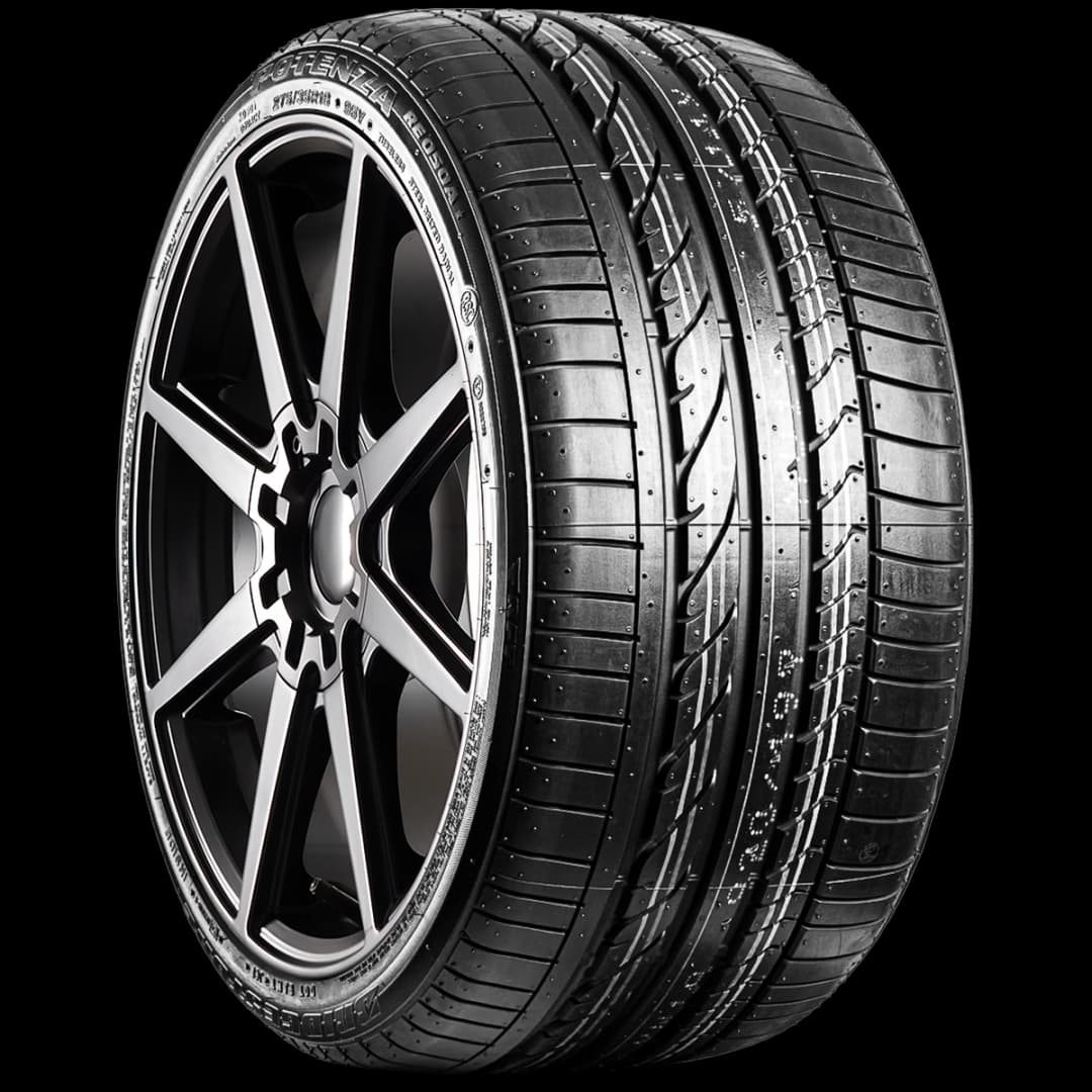 Bridgestone Potenza RE050 (A) 17" angled tire