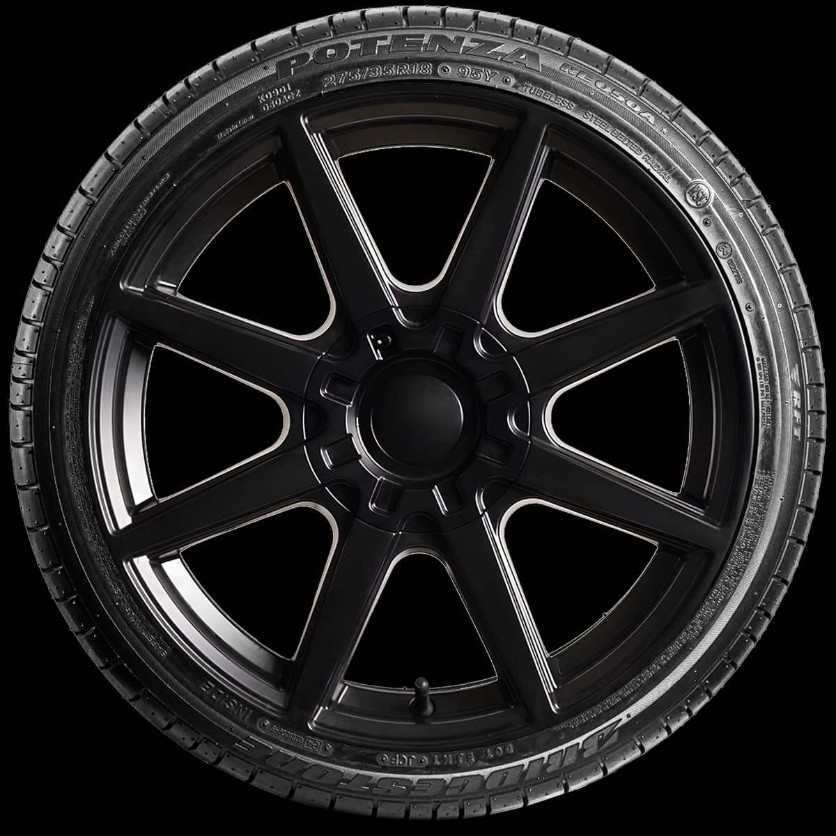 Bridgestone Potenza RE050 (A) 17" side tire