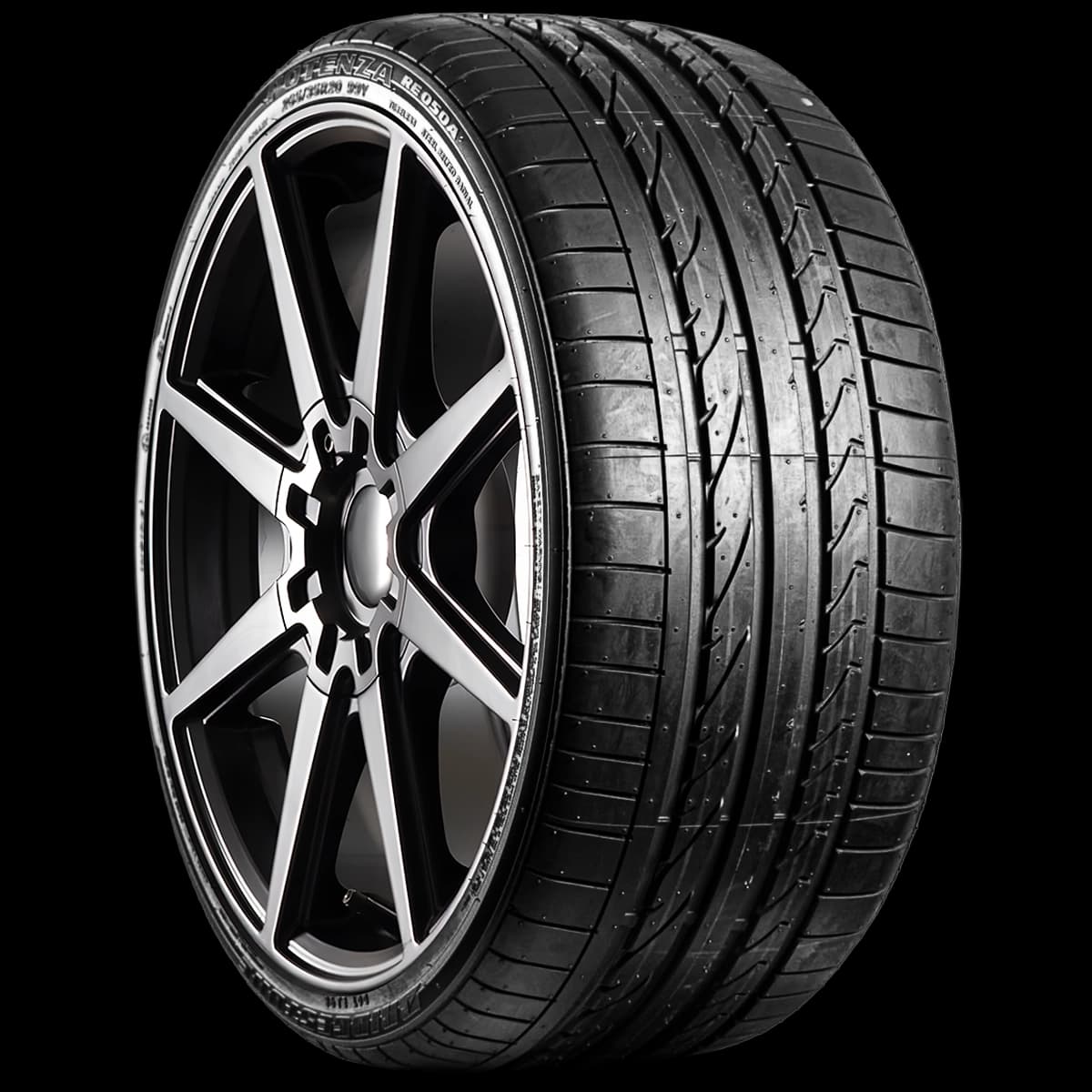 Bridgestone Potenza RE050 (A) 20" angled tire