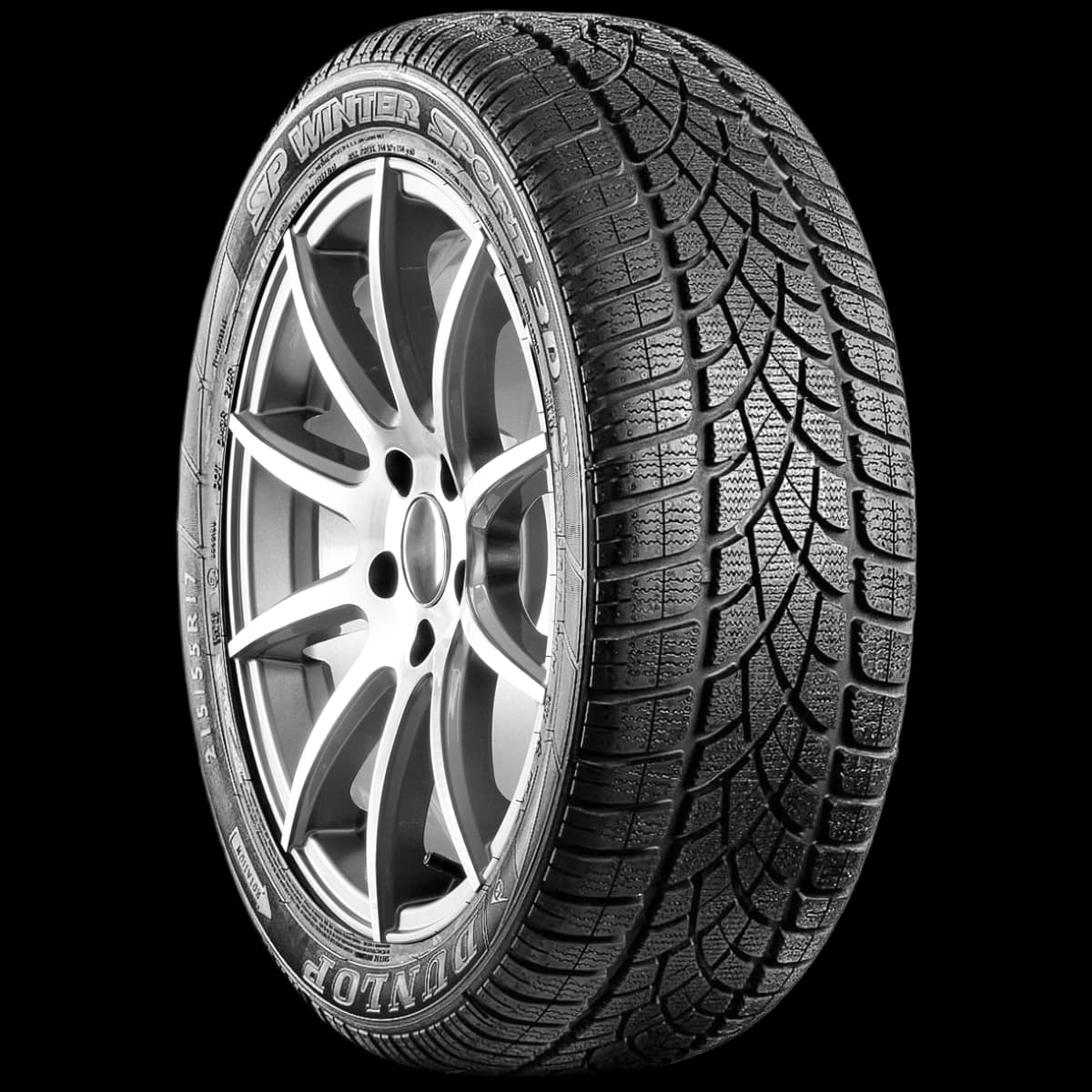 Dunlop SP Winter Sport 3D 17" angled tire