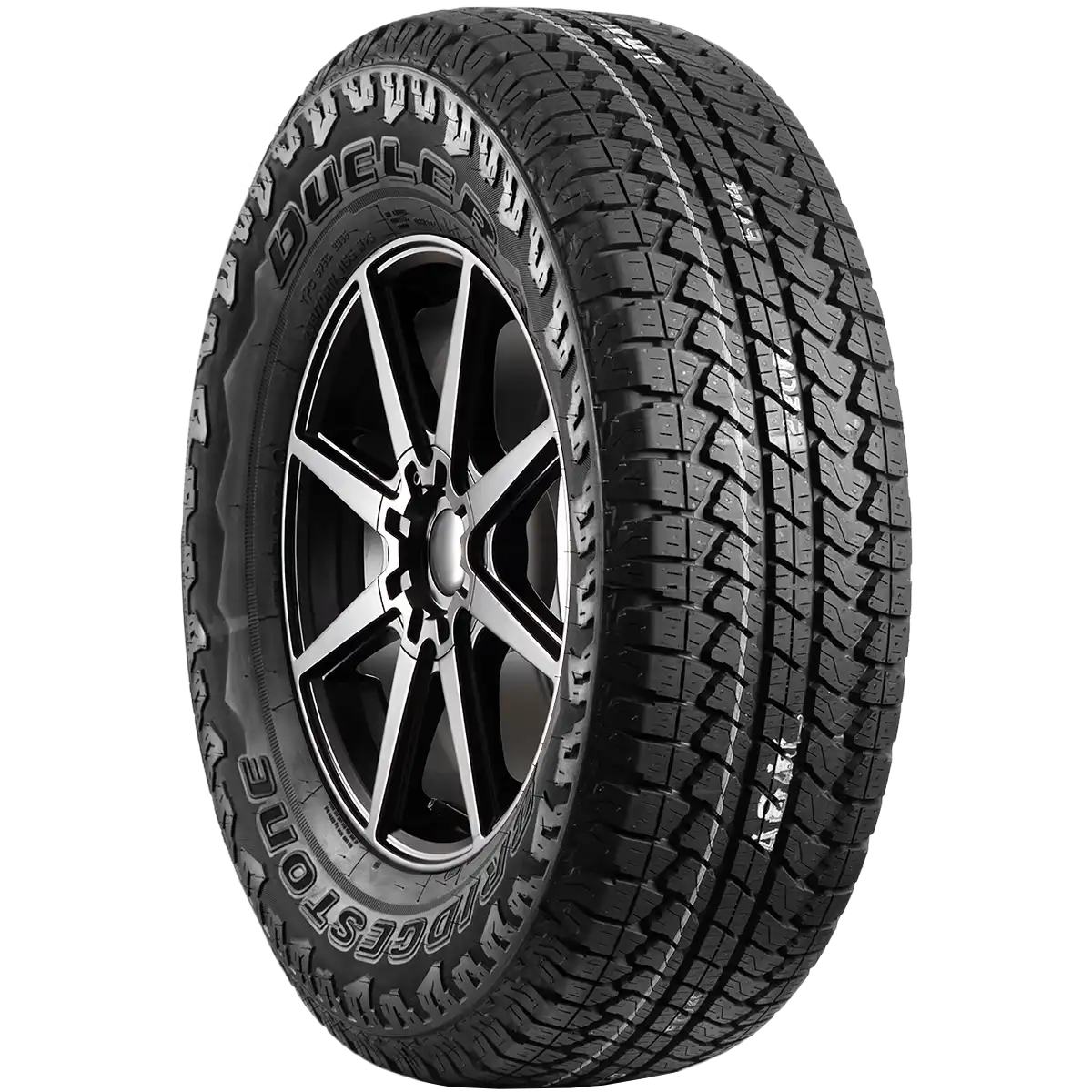 Bridgestone Dueler A/T RH-S 17" angled tire