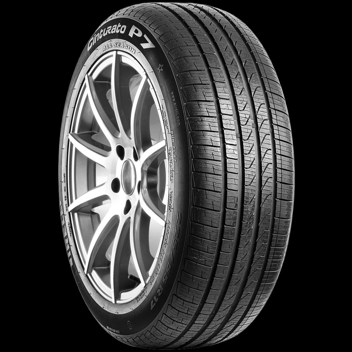 Pirelli Cinturato P7 AS 17" angled tire