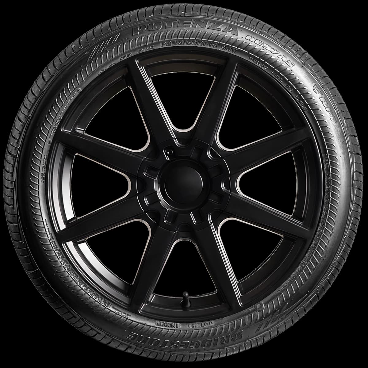 Bridgestone Potenza RE97 All Season 17" side tire