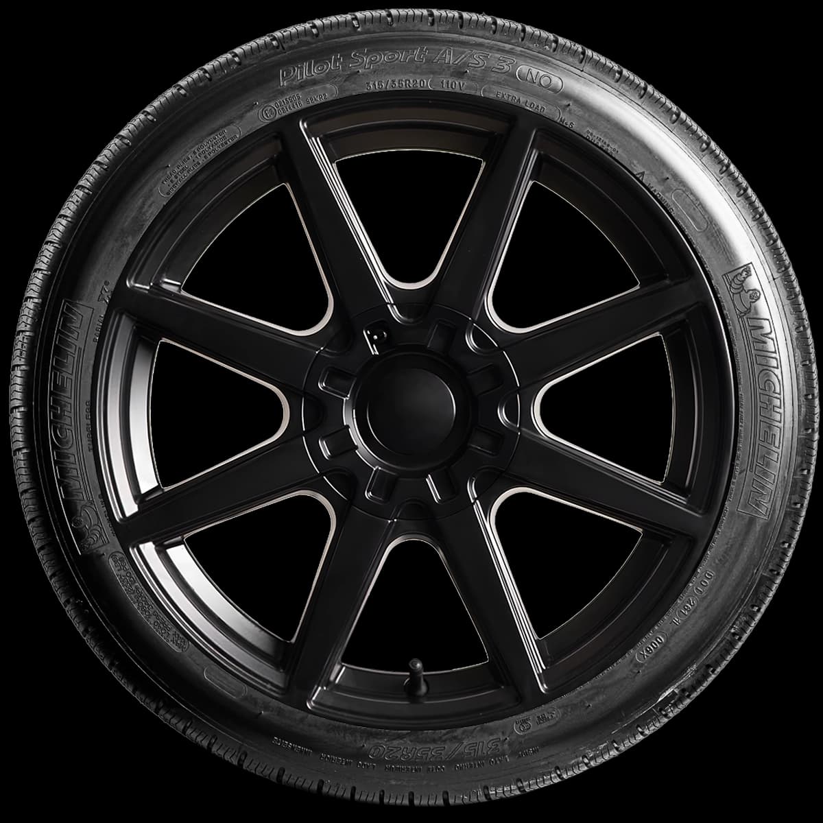 Bridgestone Potenza S001 20" side tire