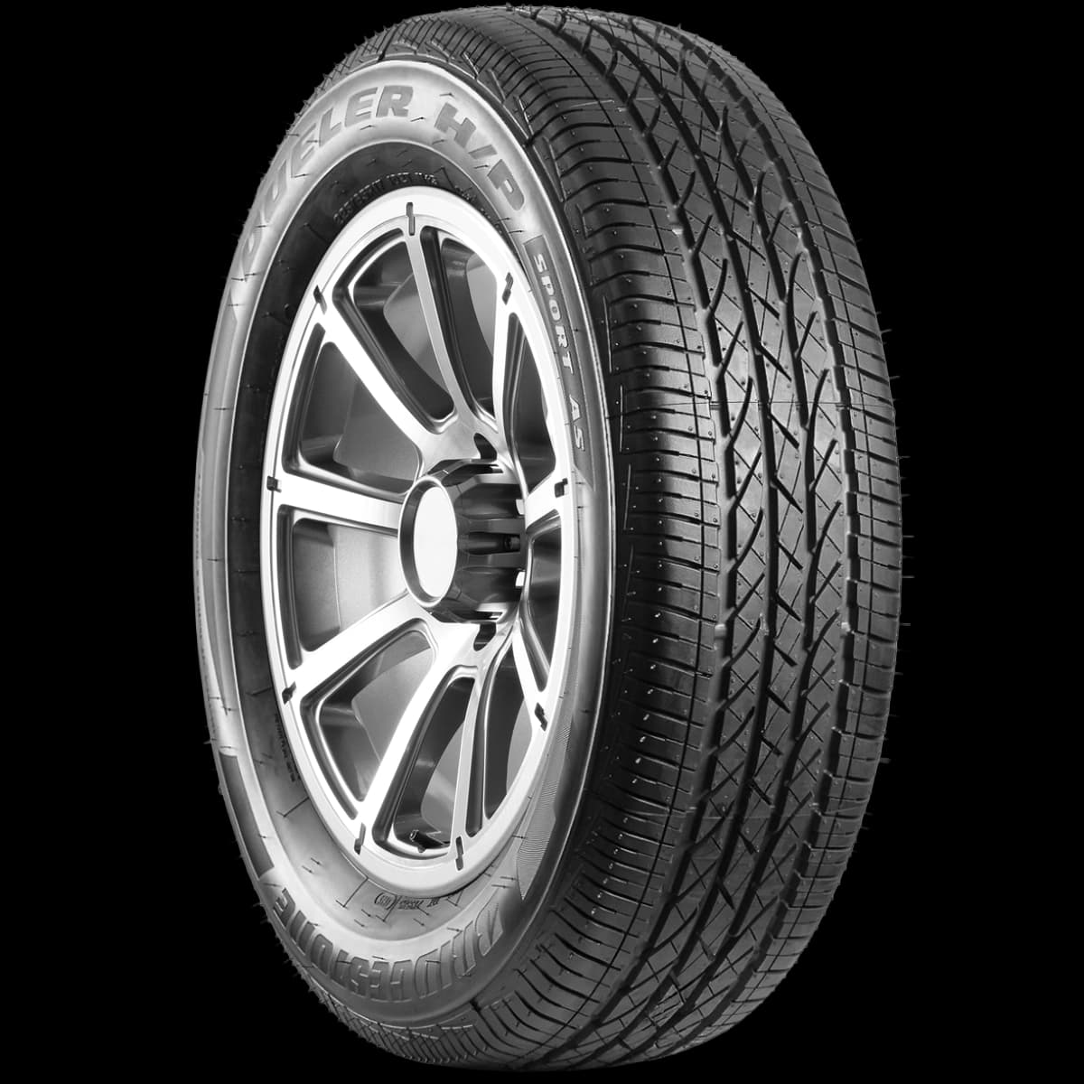 Bridgestone Dueler H/P Sport AS 17" angled tire