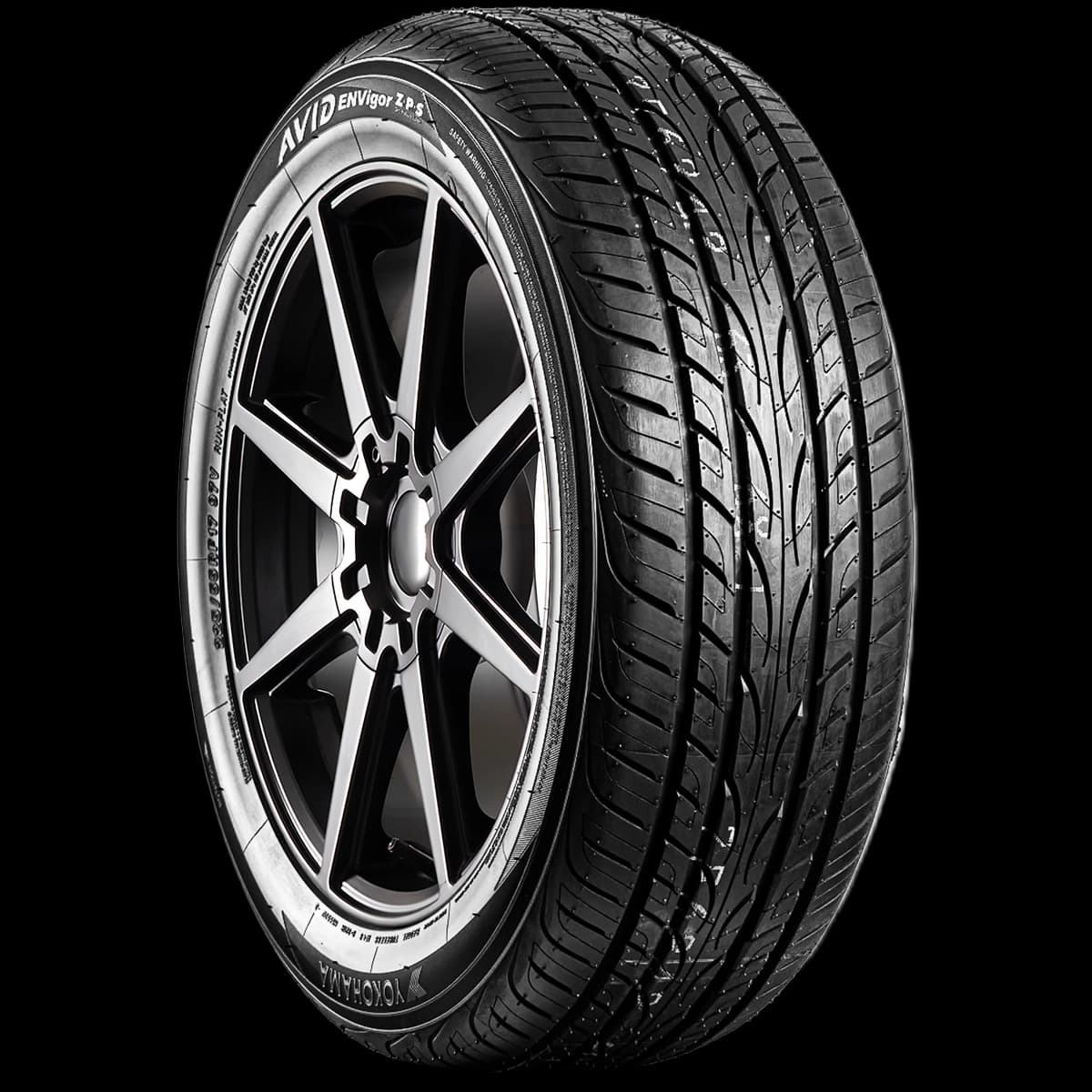 Yokohama AVID ENVigor 17" angled tire