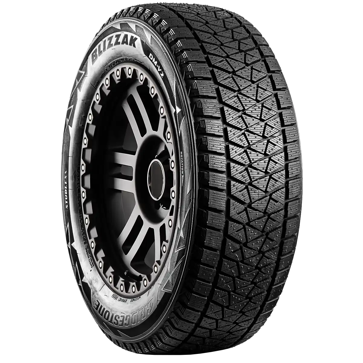 Bridgestone Blizzak DM-V2 20" angled tire