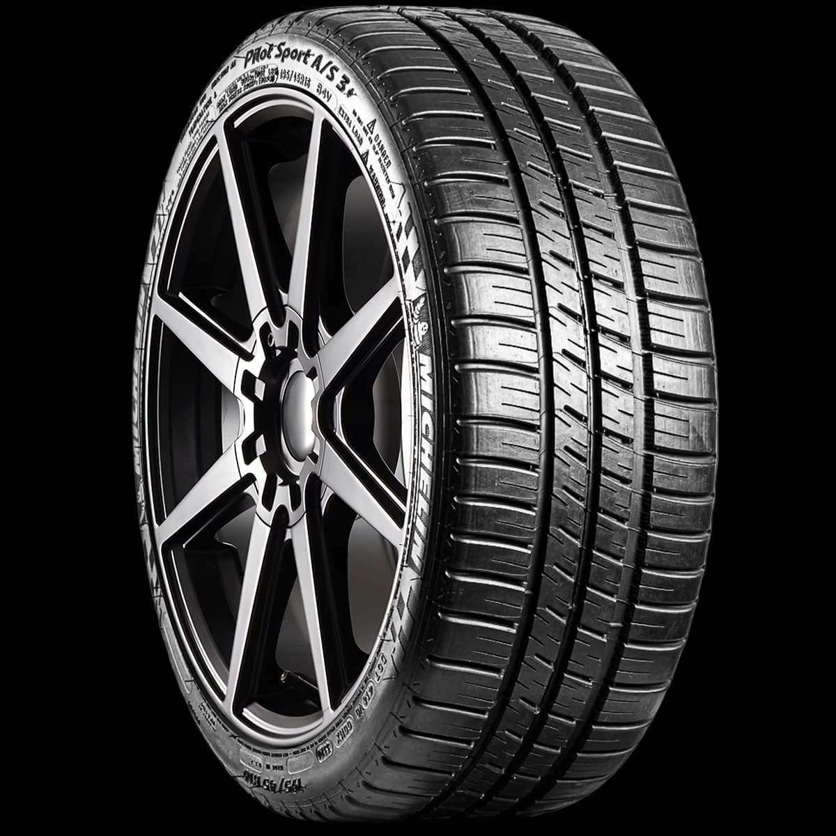 Michelin Pilot Sport A/S 3+ 17" angled tire