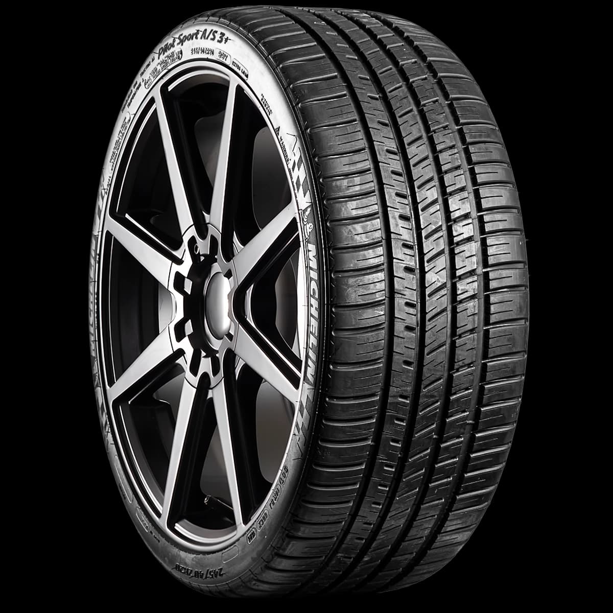 Michelin Pilot Sport A/S 3+ 20" angled tire