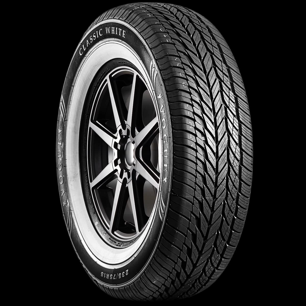 Vogue Classic White 17" angled tire