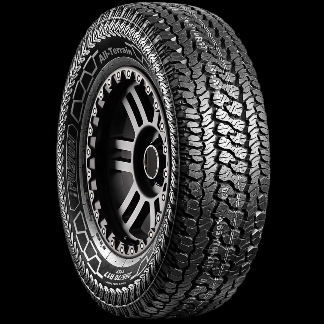 Fuzion A/T 17" angled tire