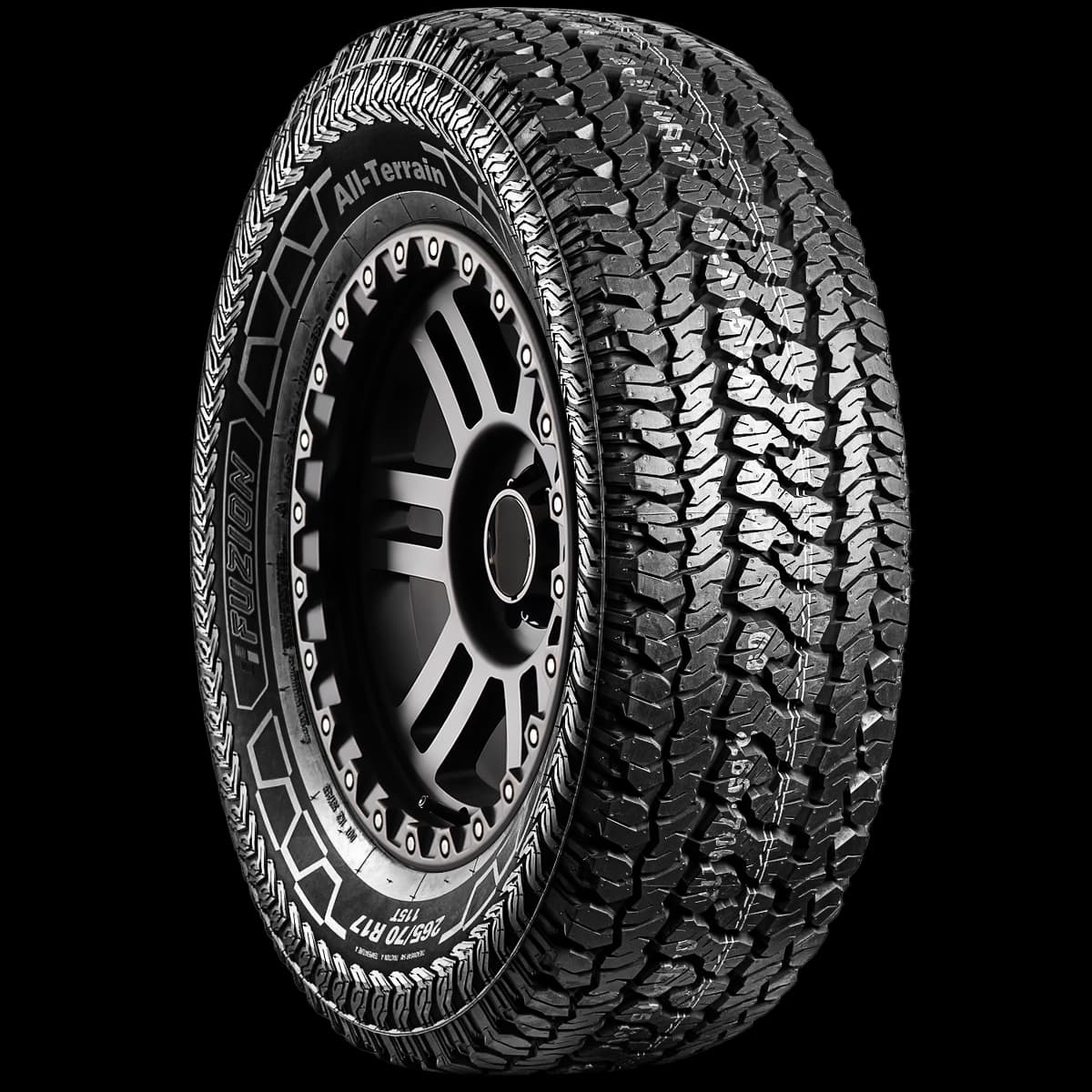 Fuzion A/T 17" angled tire