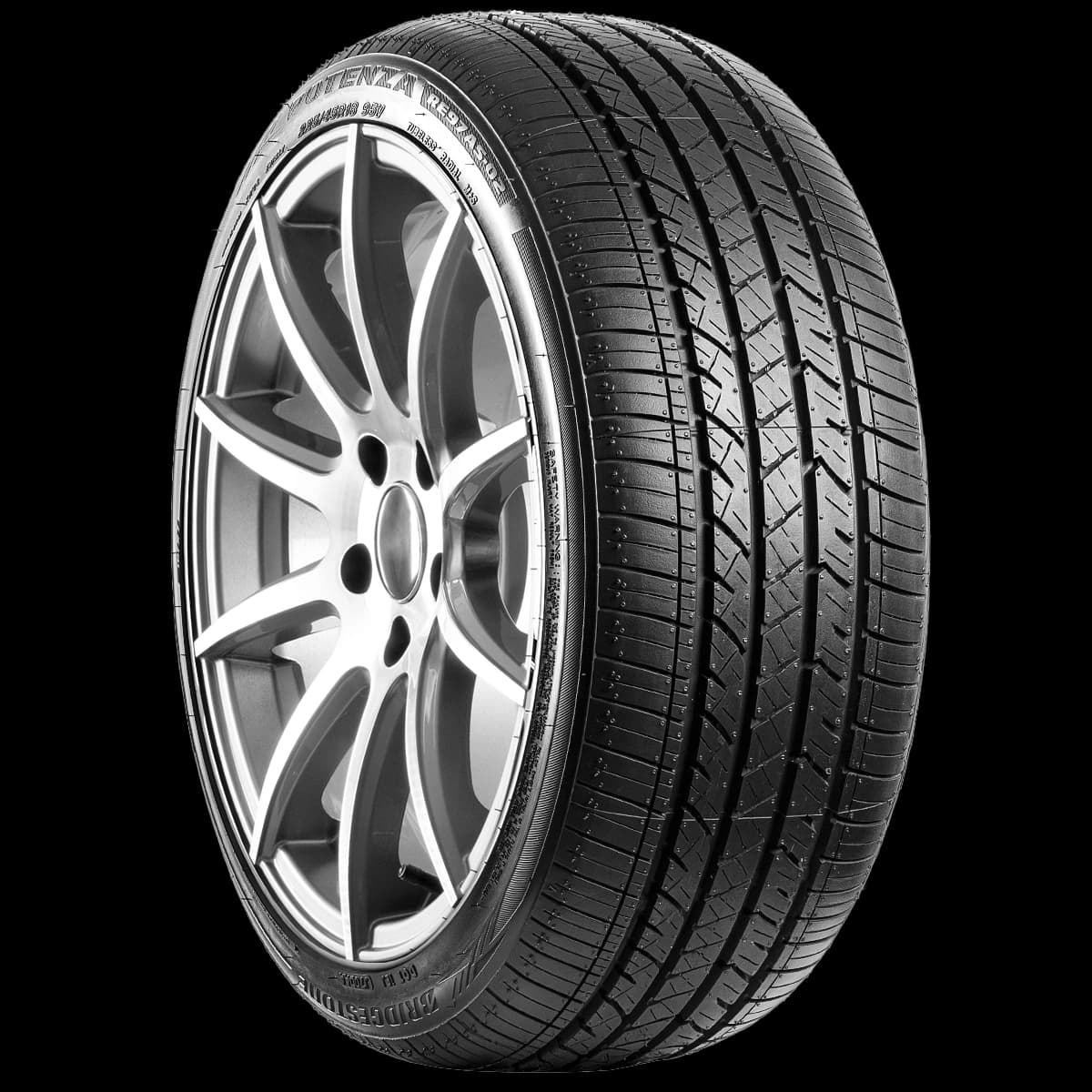 Bridgestone Potenza RE97AS-02 17" angled tire