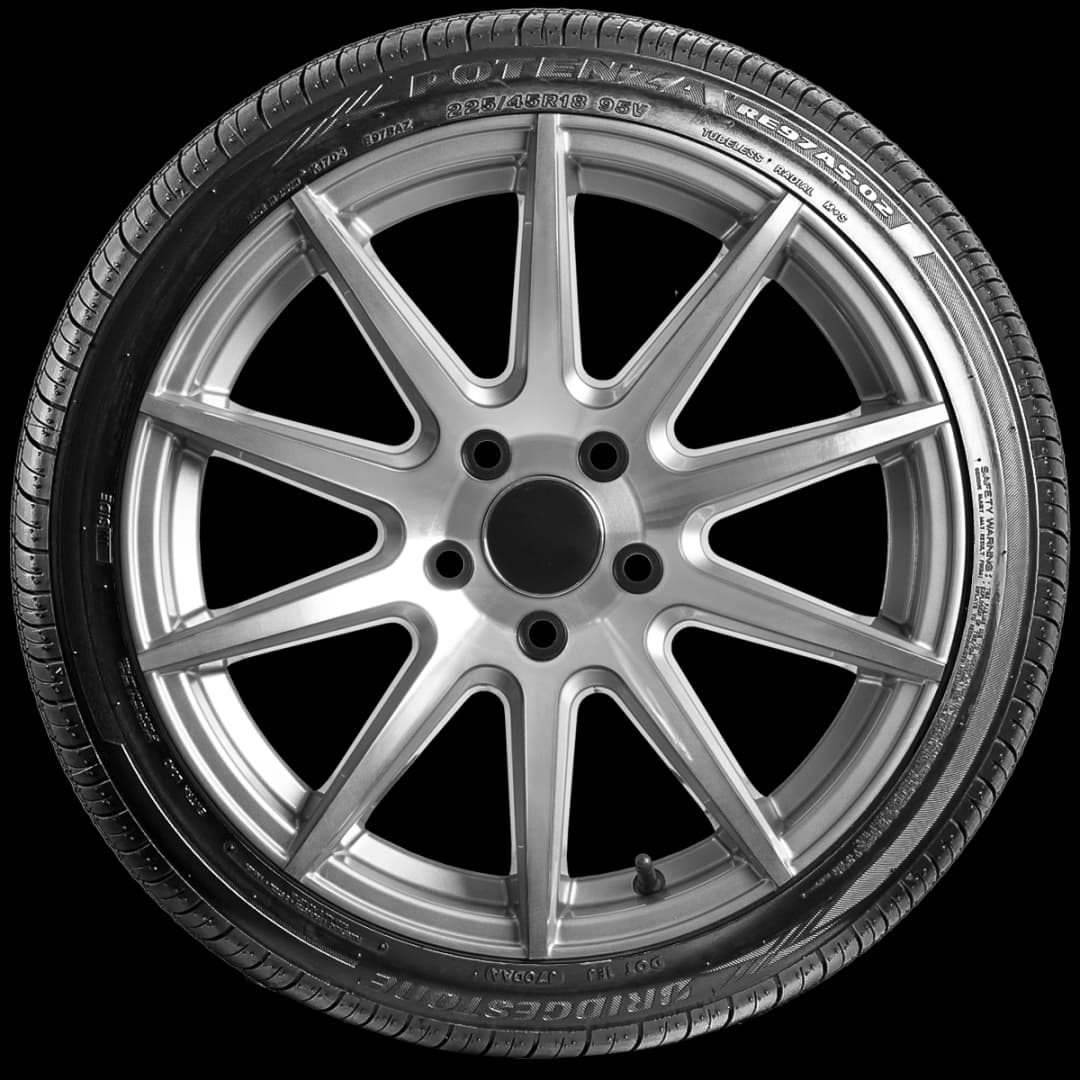 Bridgestone Potenza RE97AS-02 17" side tire