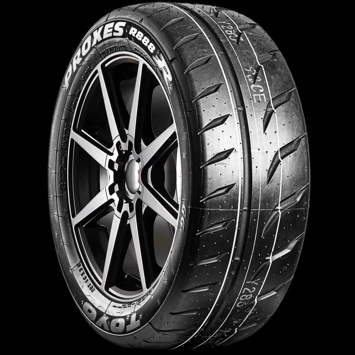 Toyo Proxes R888R 17" angled tire