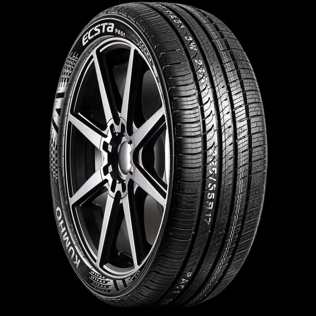 Kumho Ecsta PA51 17" angled tire