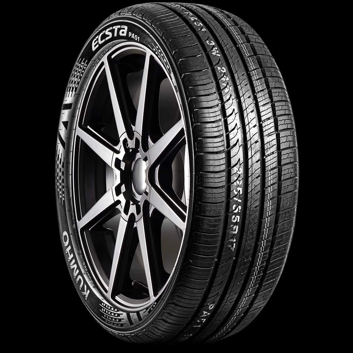 Kumho Ecsta PA51 17" angled tire