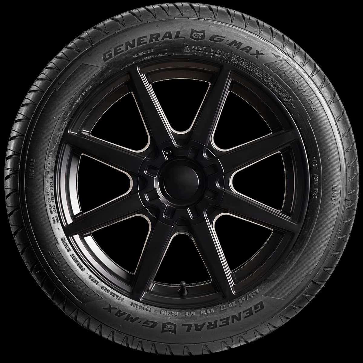 General G-Max Justice 17" side tire