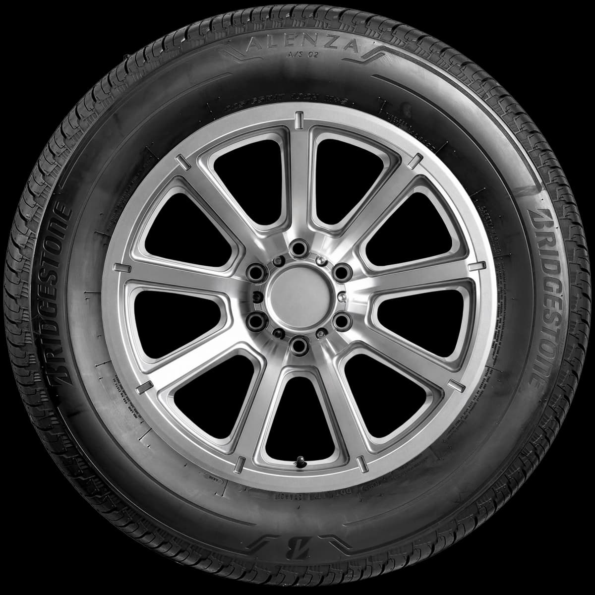 Bridgestone Alenza AS 02 17" side tire