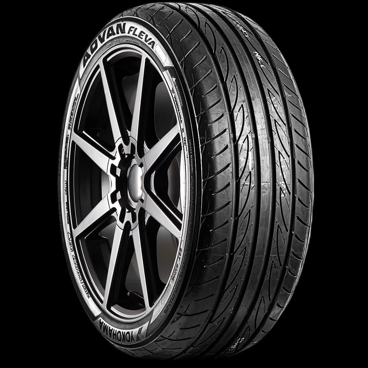 Yokohama Advan Fleva V701 17" angled tire