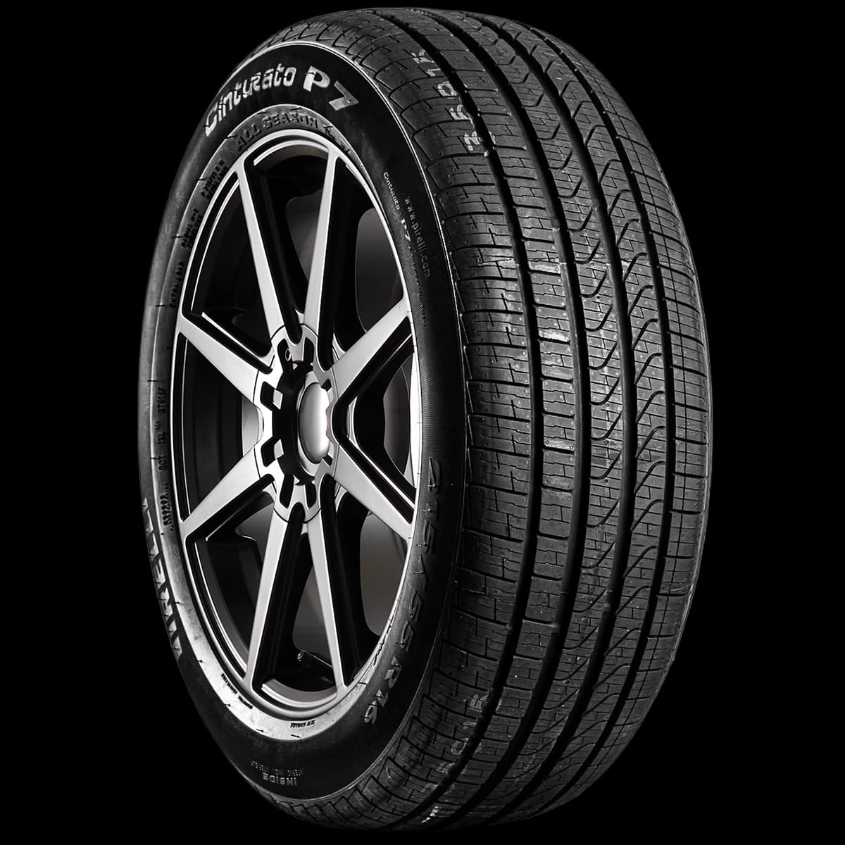 Pirelli Cinturato P7 AS+ 2 17" angled tire