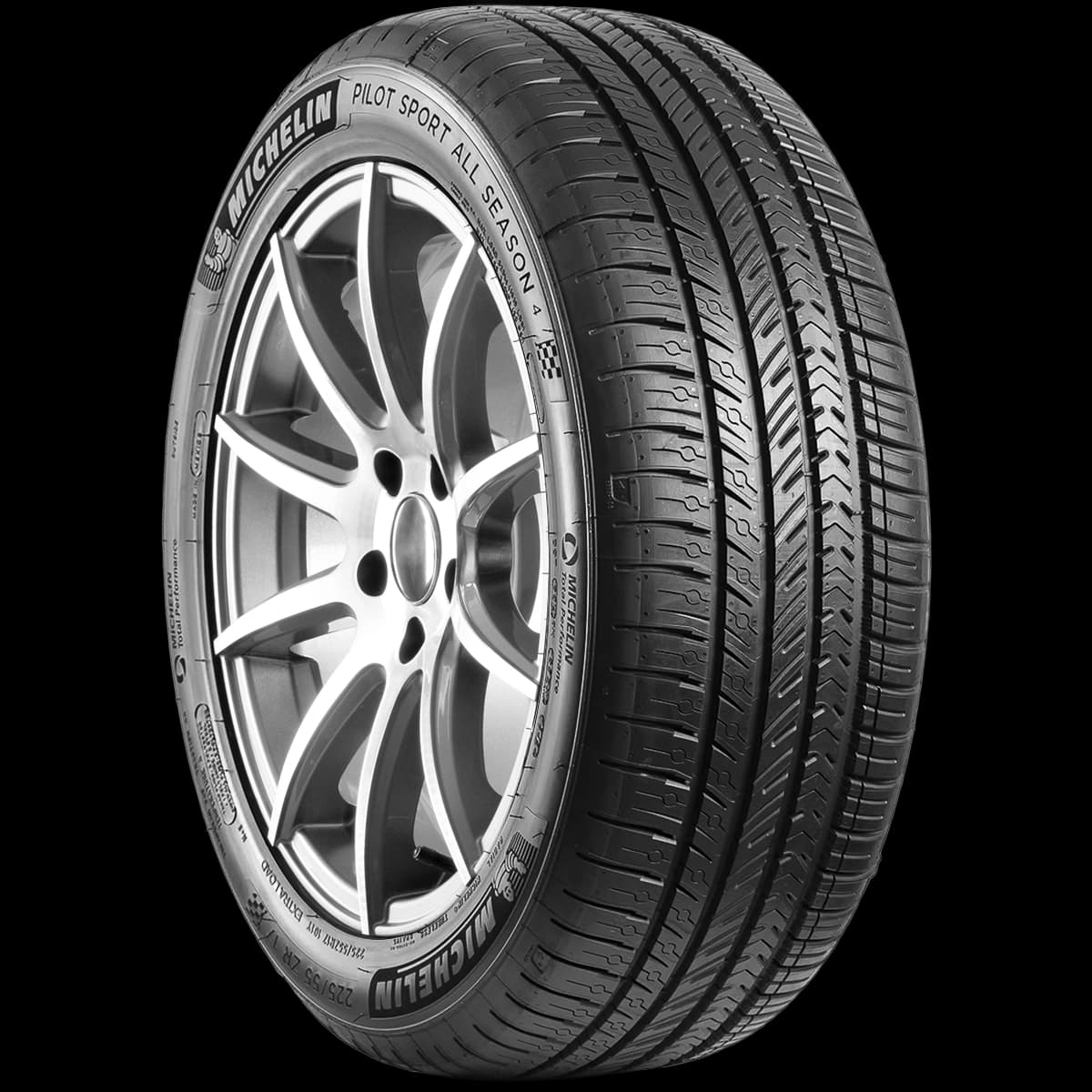 Michelin Pilot Sport A/S 4 17" angled tire
