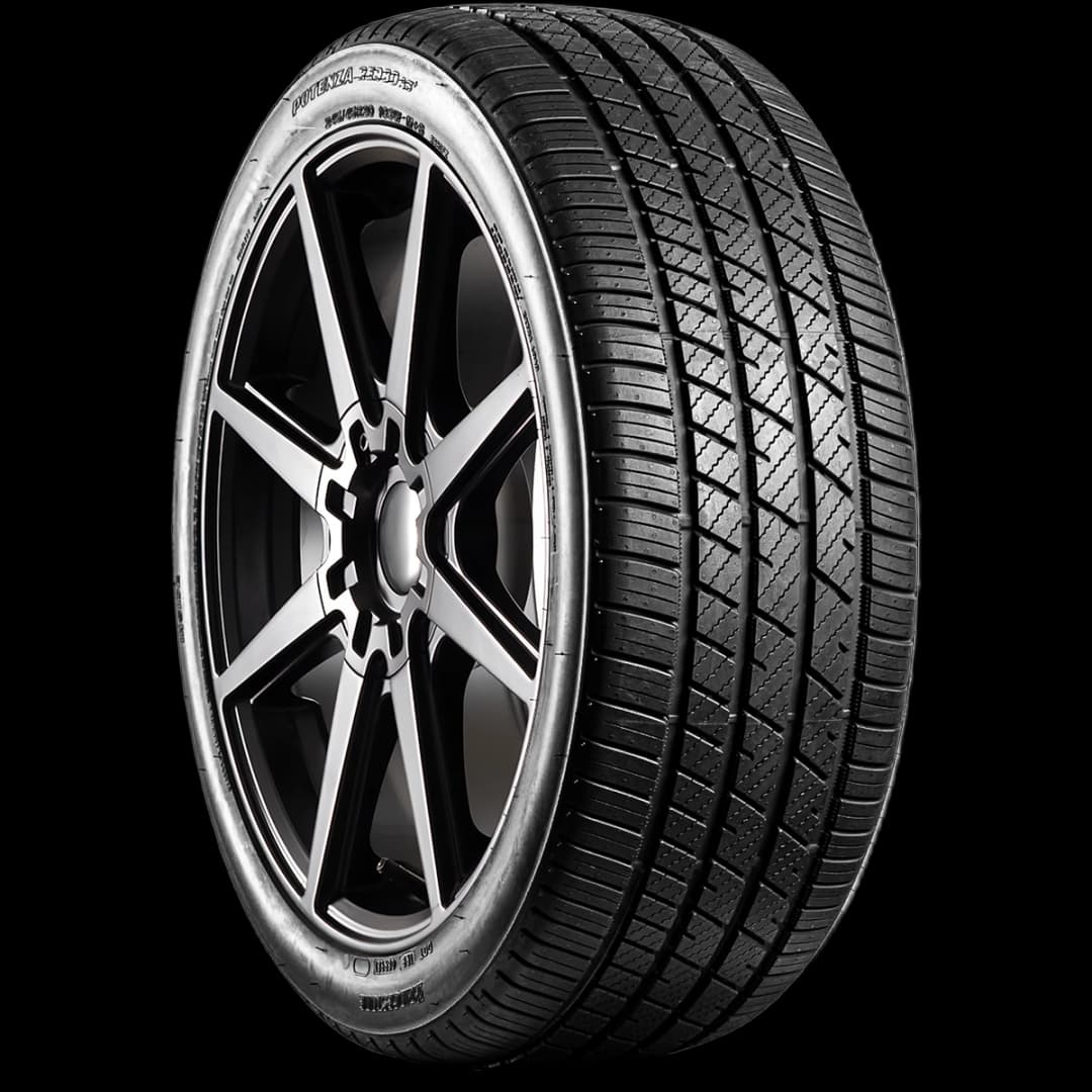 Bridgestone Potenza RE980AS + 20" angled tire