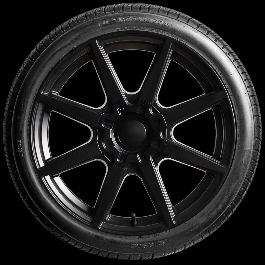 Bridgestone Potenza RE980AS + 20" side tire