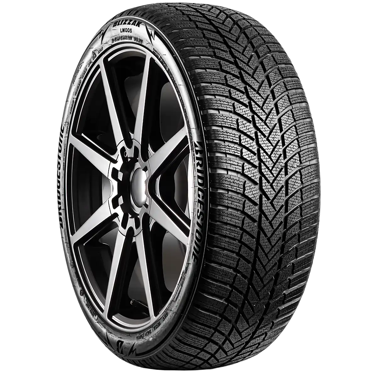 Bridgestone Blizzak LM005 20" angled tire