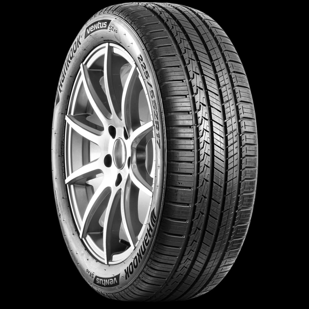 Hankook Ventus S1 AS H125 17" angled tire