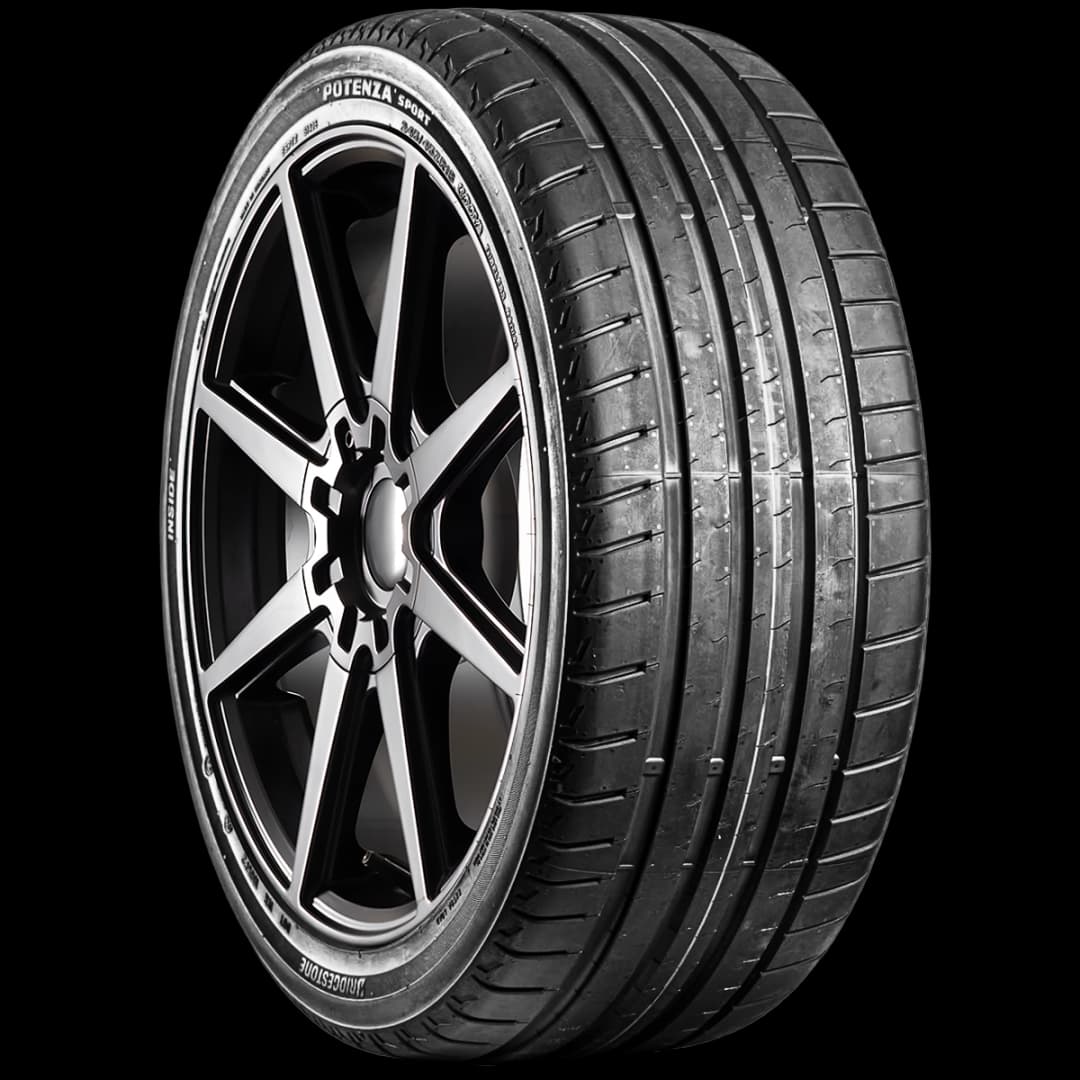 Bridgestone Potenza Sport 17" angled tire