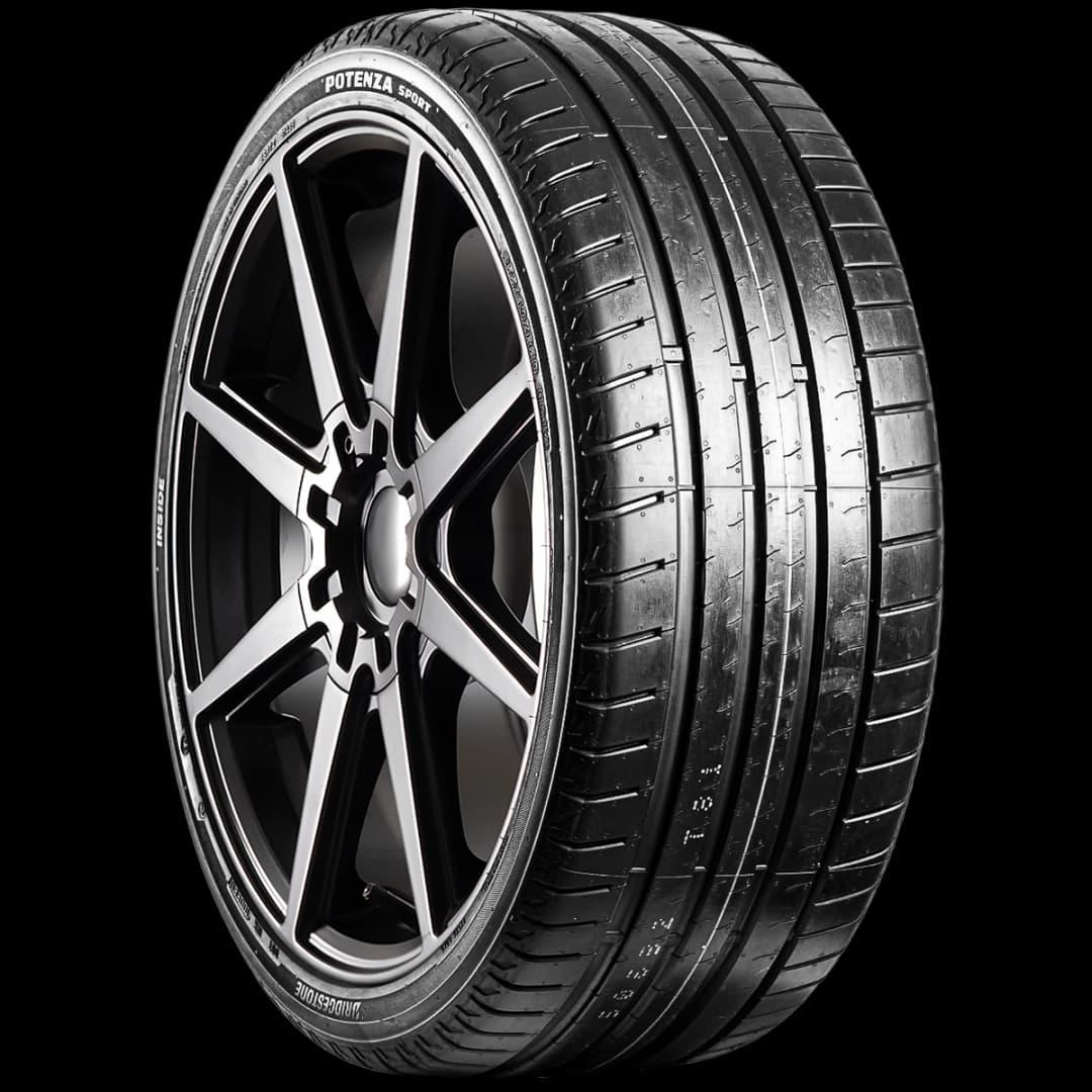 Bridgestone Potenza Sport 20" angled tire