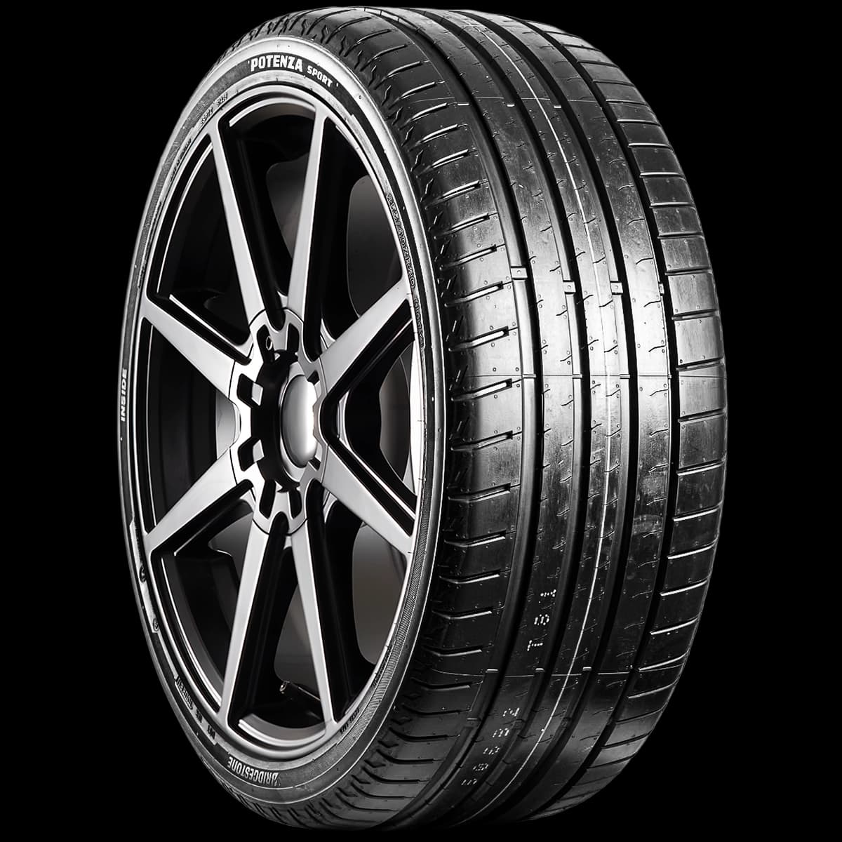 Bridgestone Potenza Sport 20" angled tire