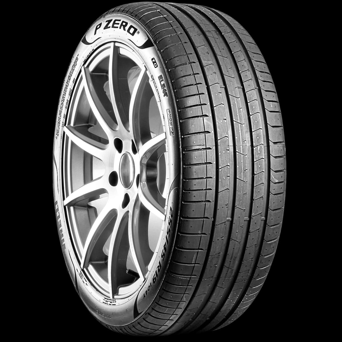 Pirelli Pzero PZ4 Luxury with Noise Cancel 20" angled tire