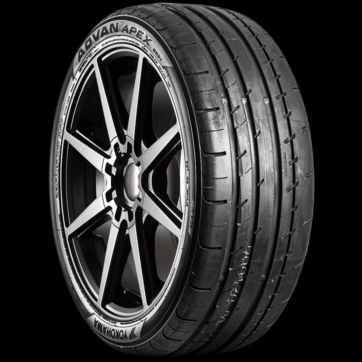 Yokohama Advan Apex V601 17" angled tire