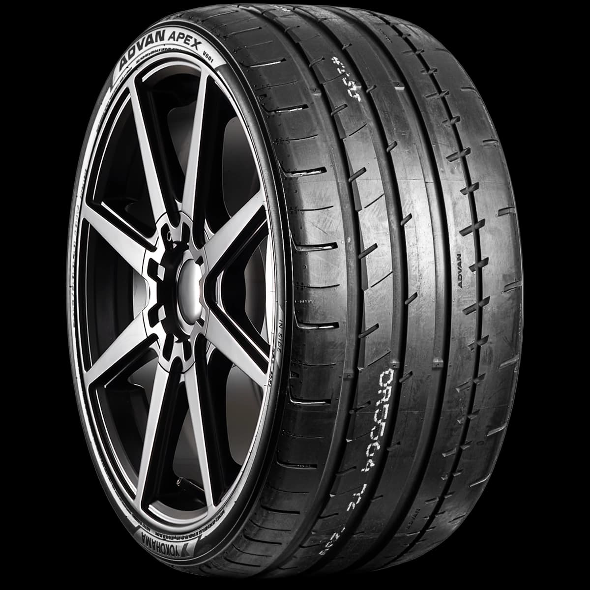 Yokohama Advan Apex V601 20" angled tire