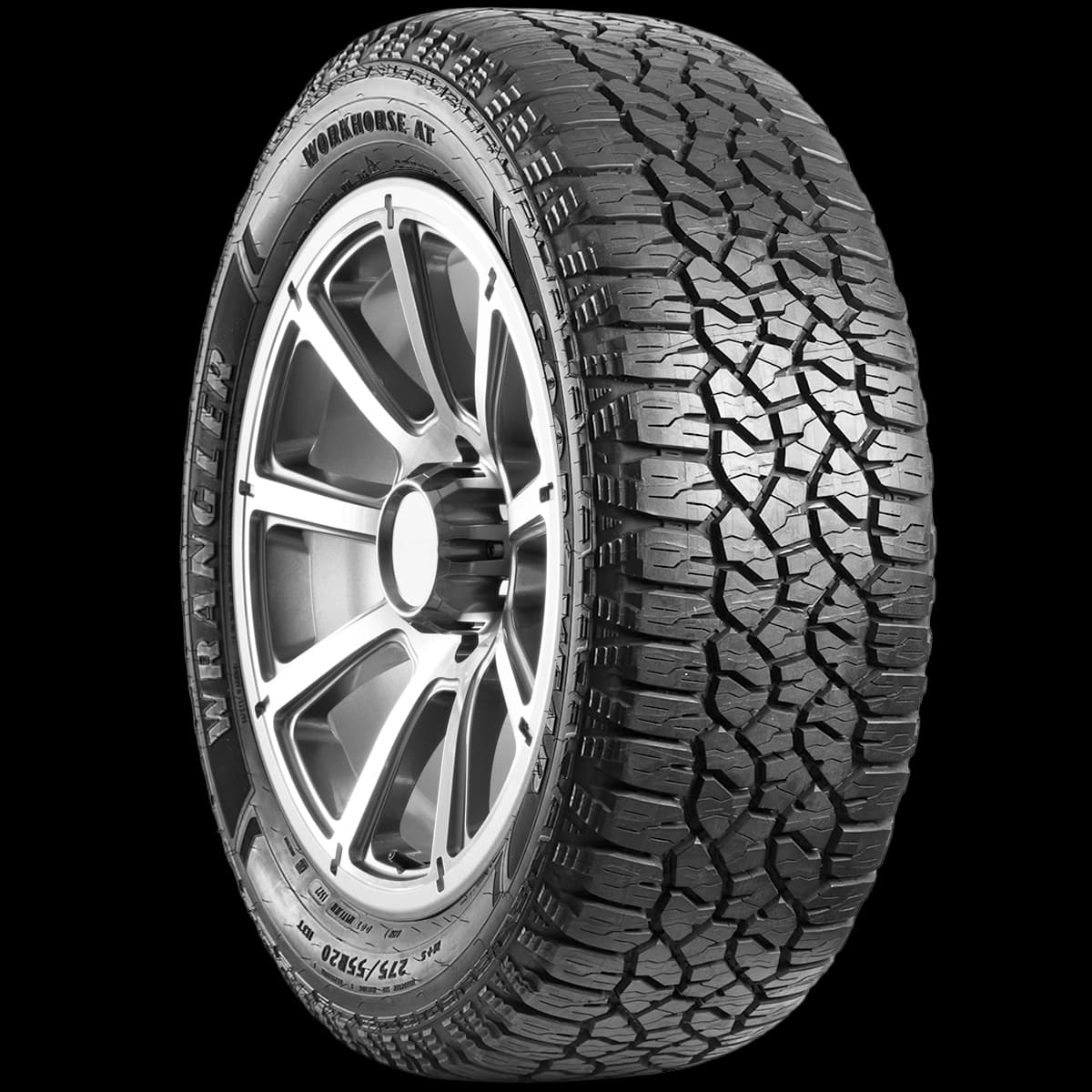 Goodyear Wrangler Workhorse AT 20" angled tire
