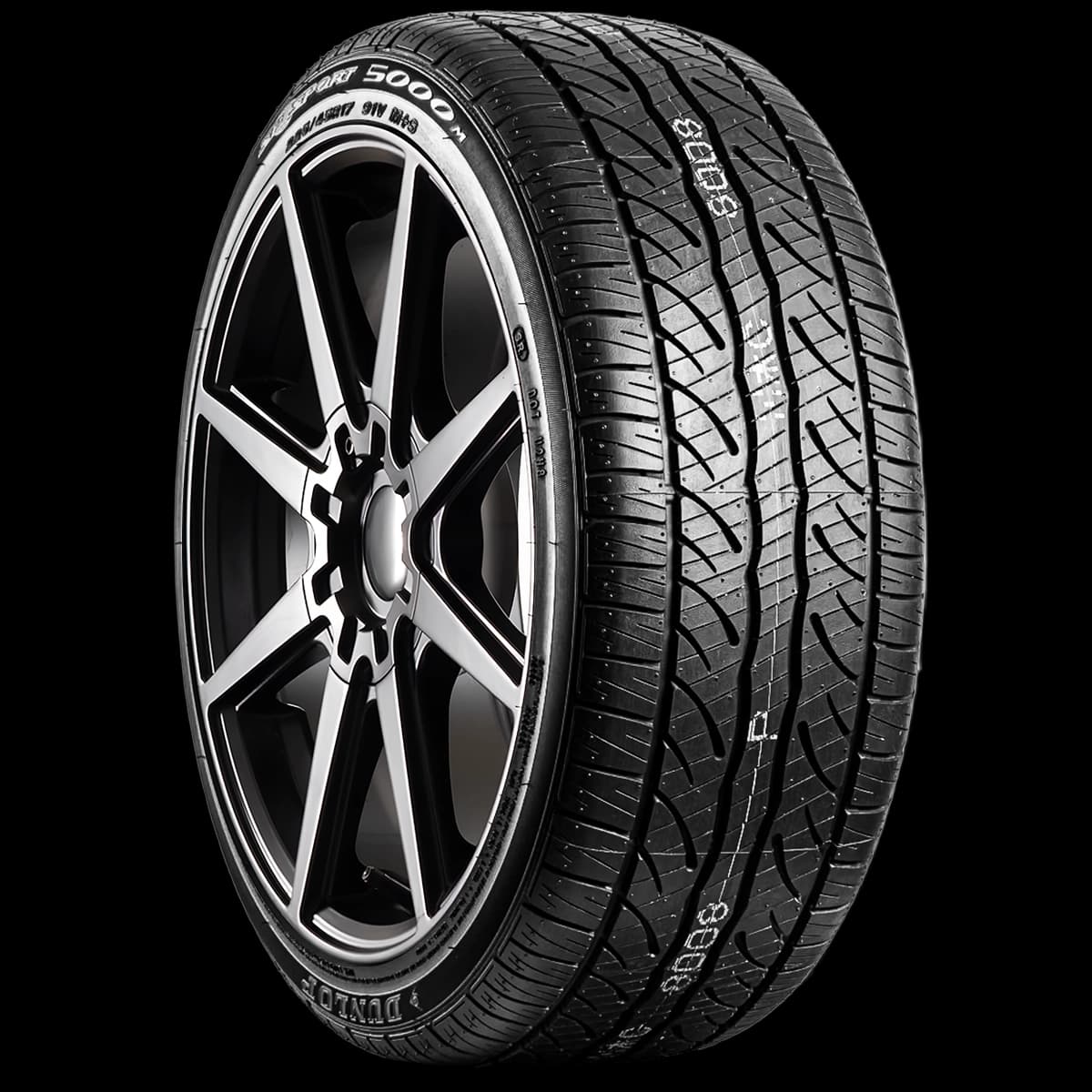 Dunlop SP Sport 5000 17" angled tire
