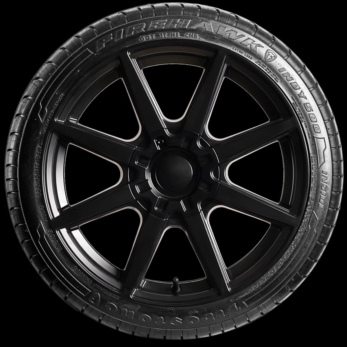 Firestone Firehawk INDY 500 with UNI-T 17" side tire