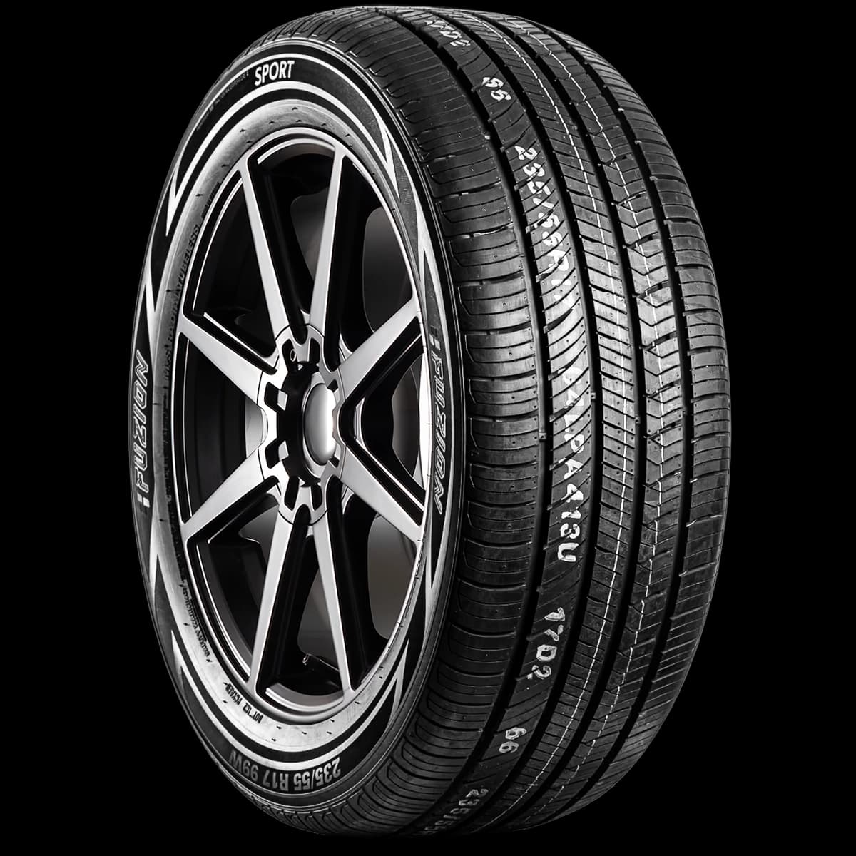 Fuzion Sport 17" angled tire