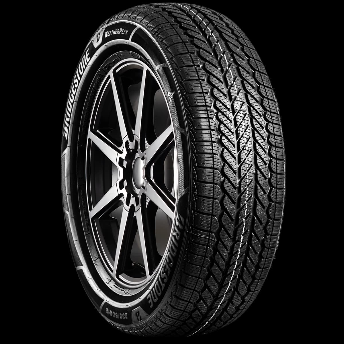 Bridgestone Weatherpeak 17" angled tire