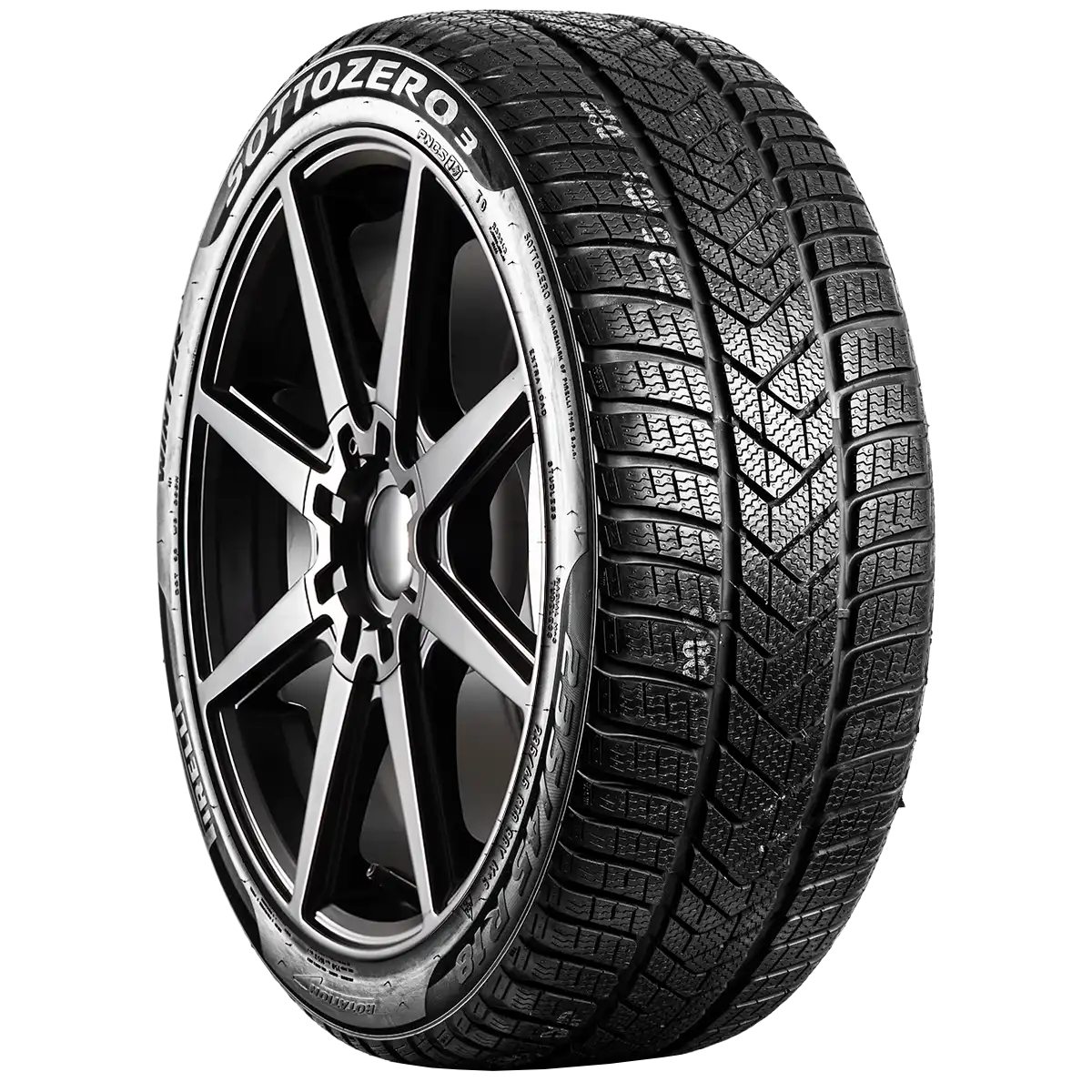 Pirelli Winter Sottozero 3 with Noise Cancel 17" angled tire