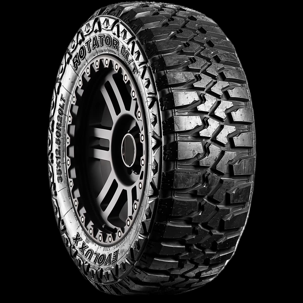 Evoluxx Rotator MT 20" angled tire