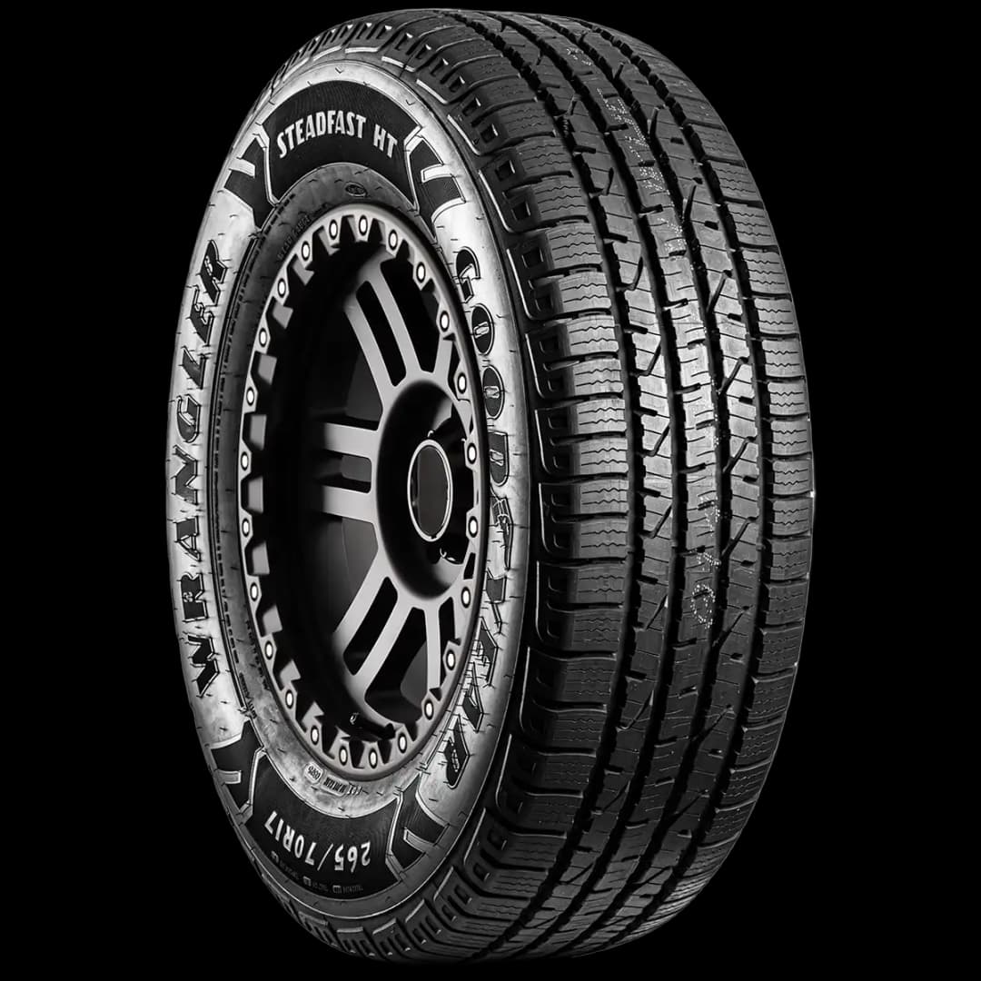 Goodyear Wrangler Steadfast HT 17" angled tire