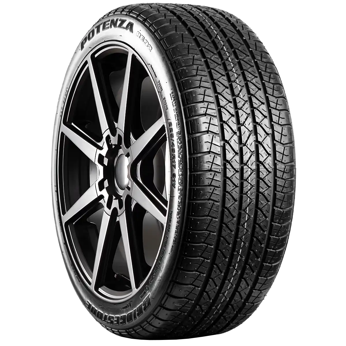Bridgestone Potenza RE92 17" angled tire