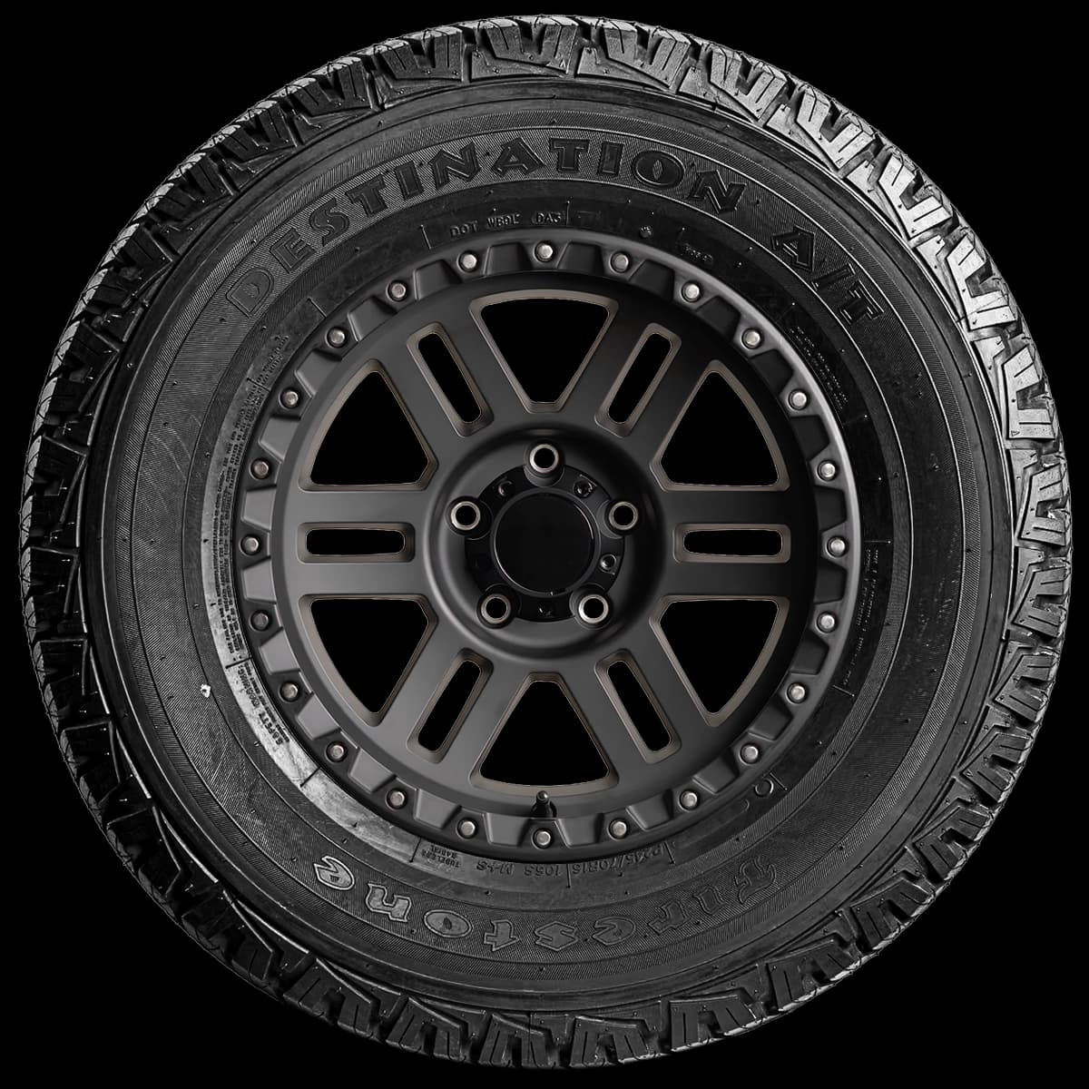 Firestone Destination AT with UNI-T 17" side tire