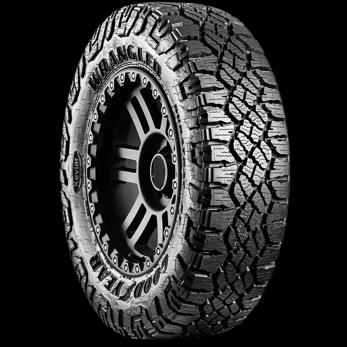 Goodyear Wrangler Duratrac RT 17" angled tire