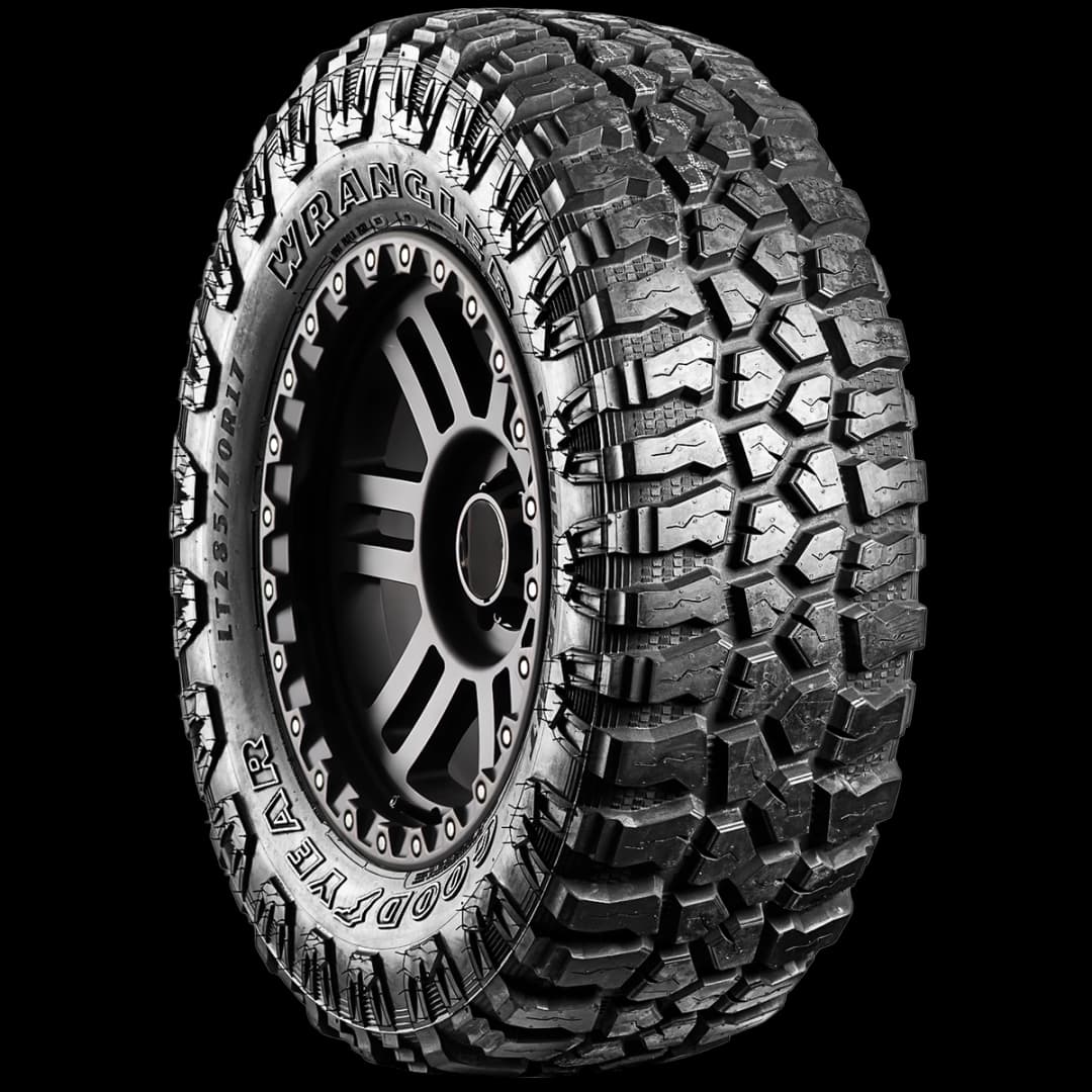 Goodyear Wrangler Boulder MT 17" angled tire