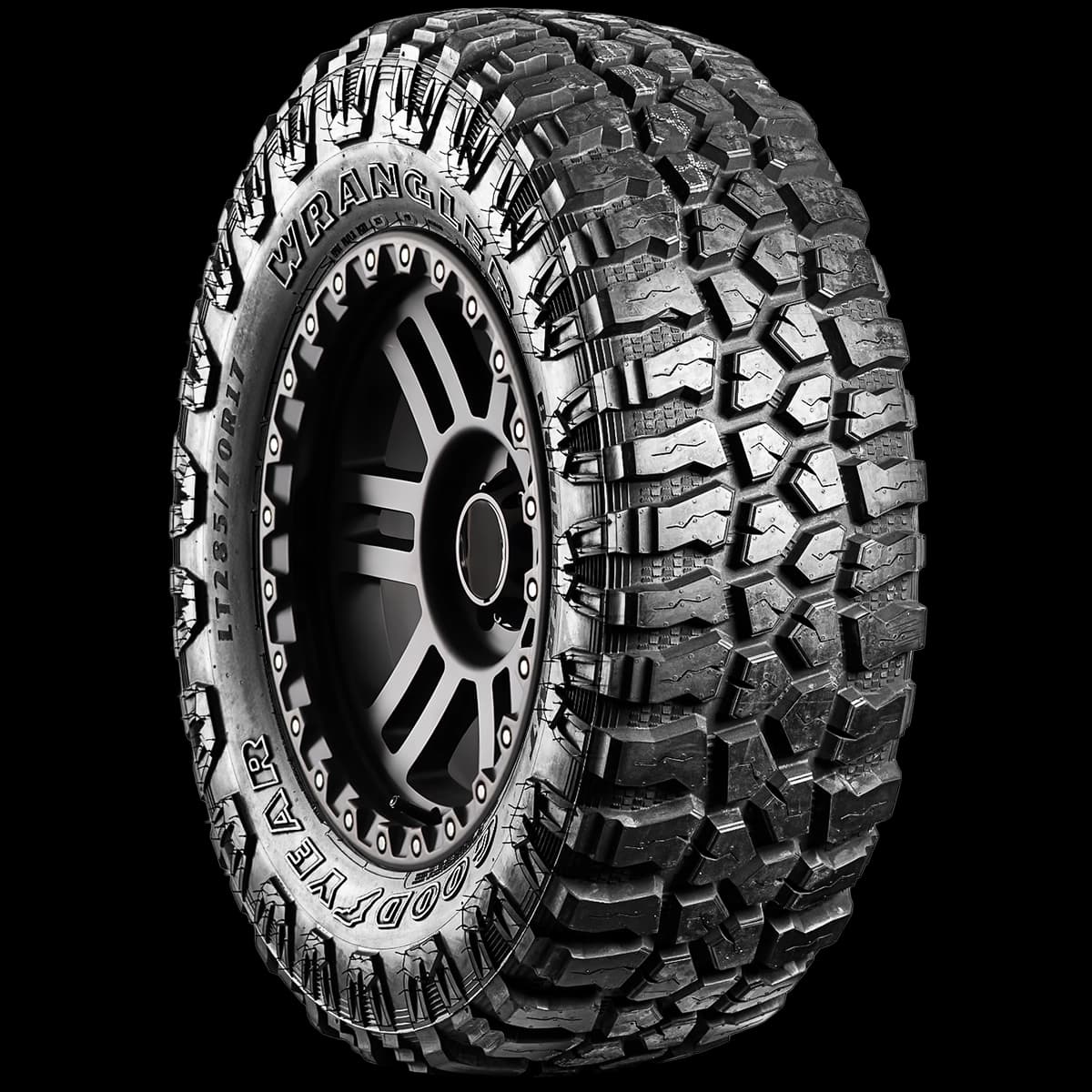 Goodyear Wrangler Boulder MT 17" angled tire