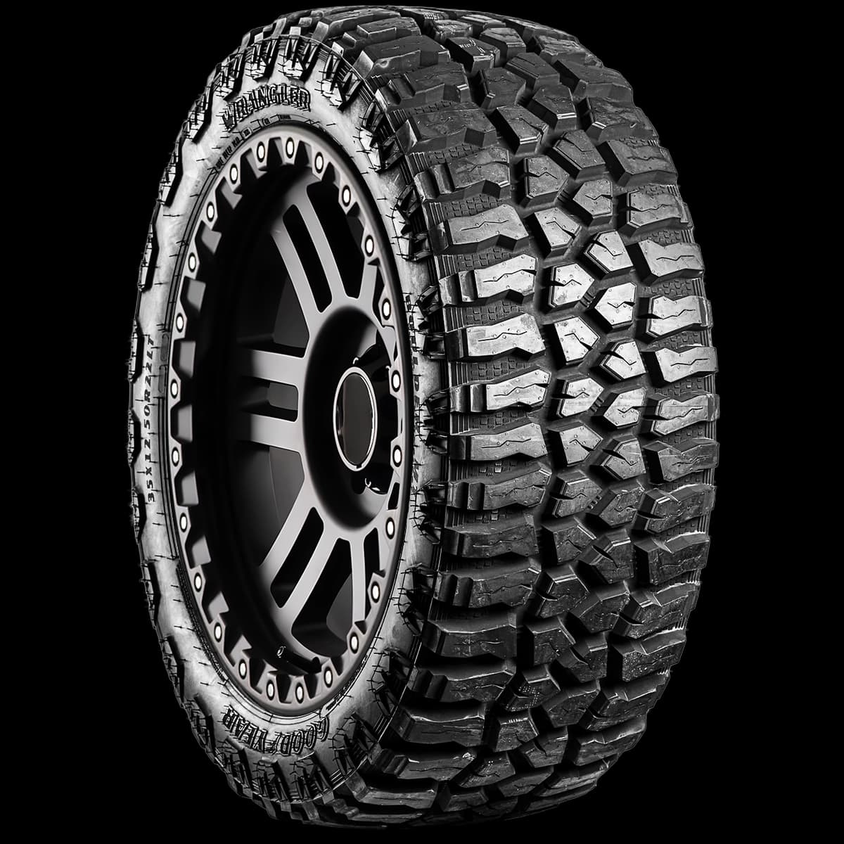 Goodyear Wrangler Boulder MT 20" angled tire